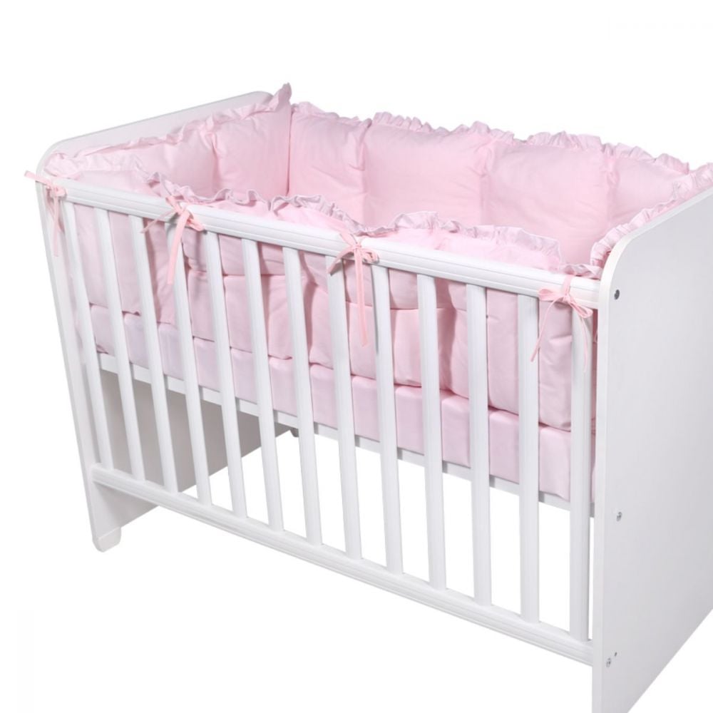 Set protectii laterale pentru pat, Lorelli, 4 piese, 60 X 120 cm, Pink