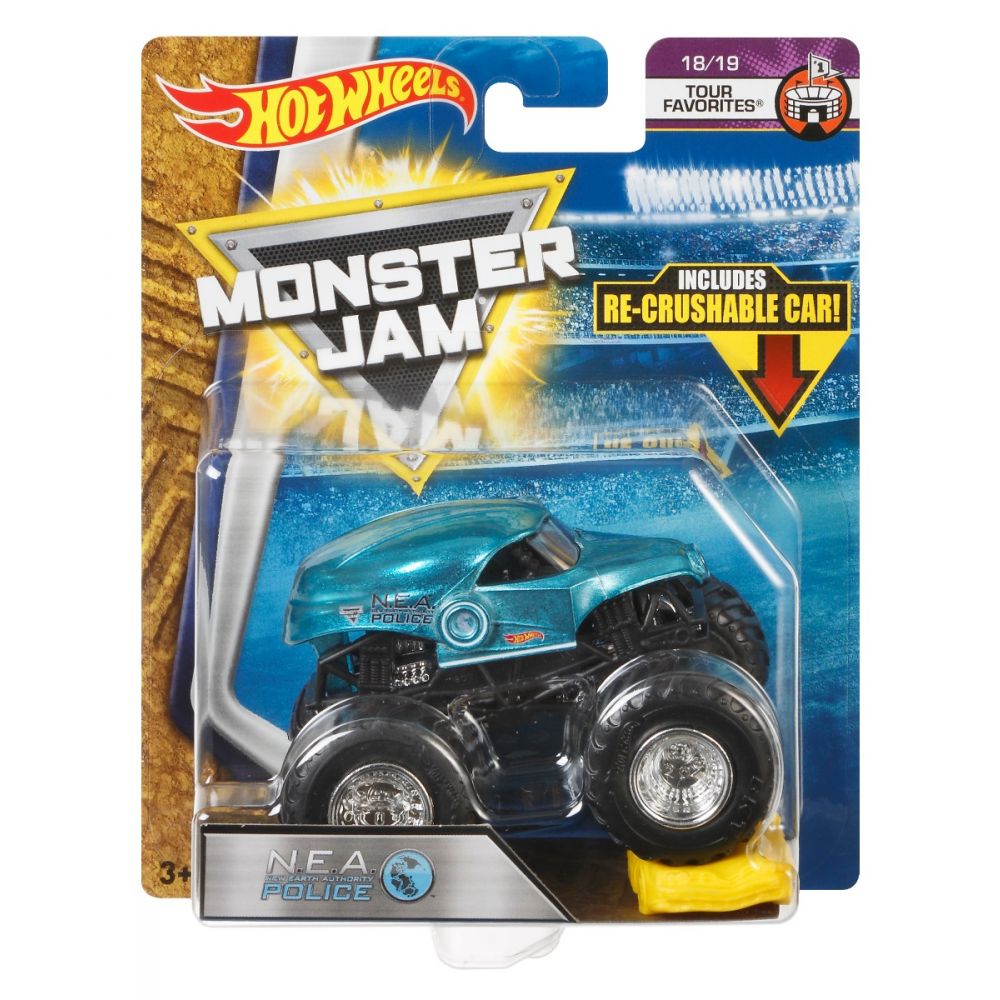 Masinuta Hot Wheels Monster Jam, NEA Police, FLX47