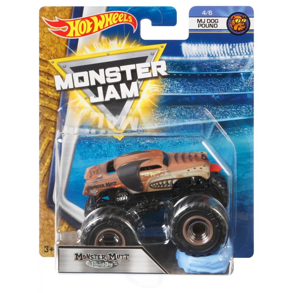 Masinuta Hot Wheels Monster Jam, Junkyard Dog, FLX44