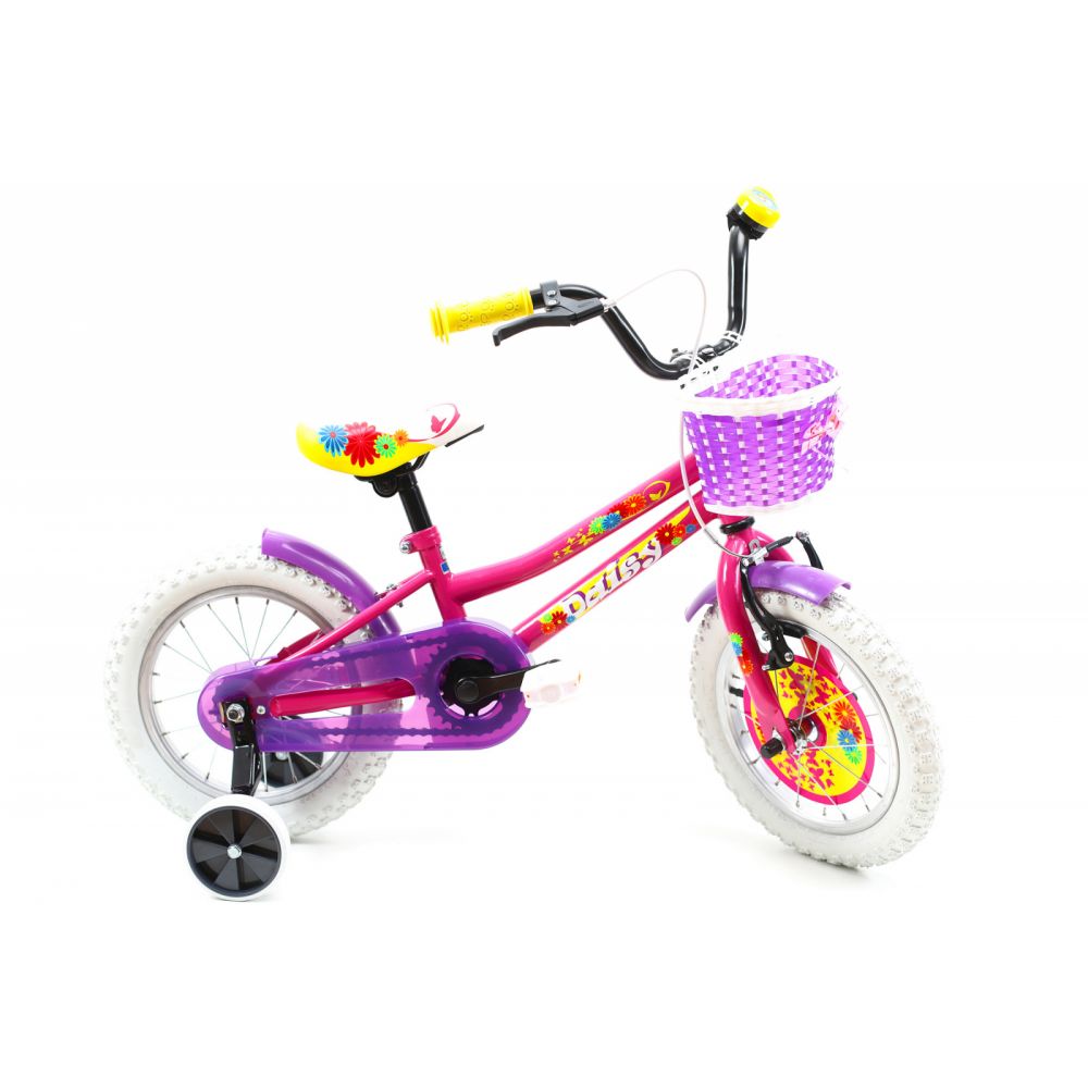 Bicicleta copii DHS, 14 inch, roz