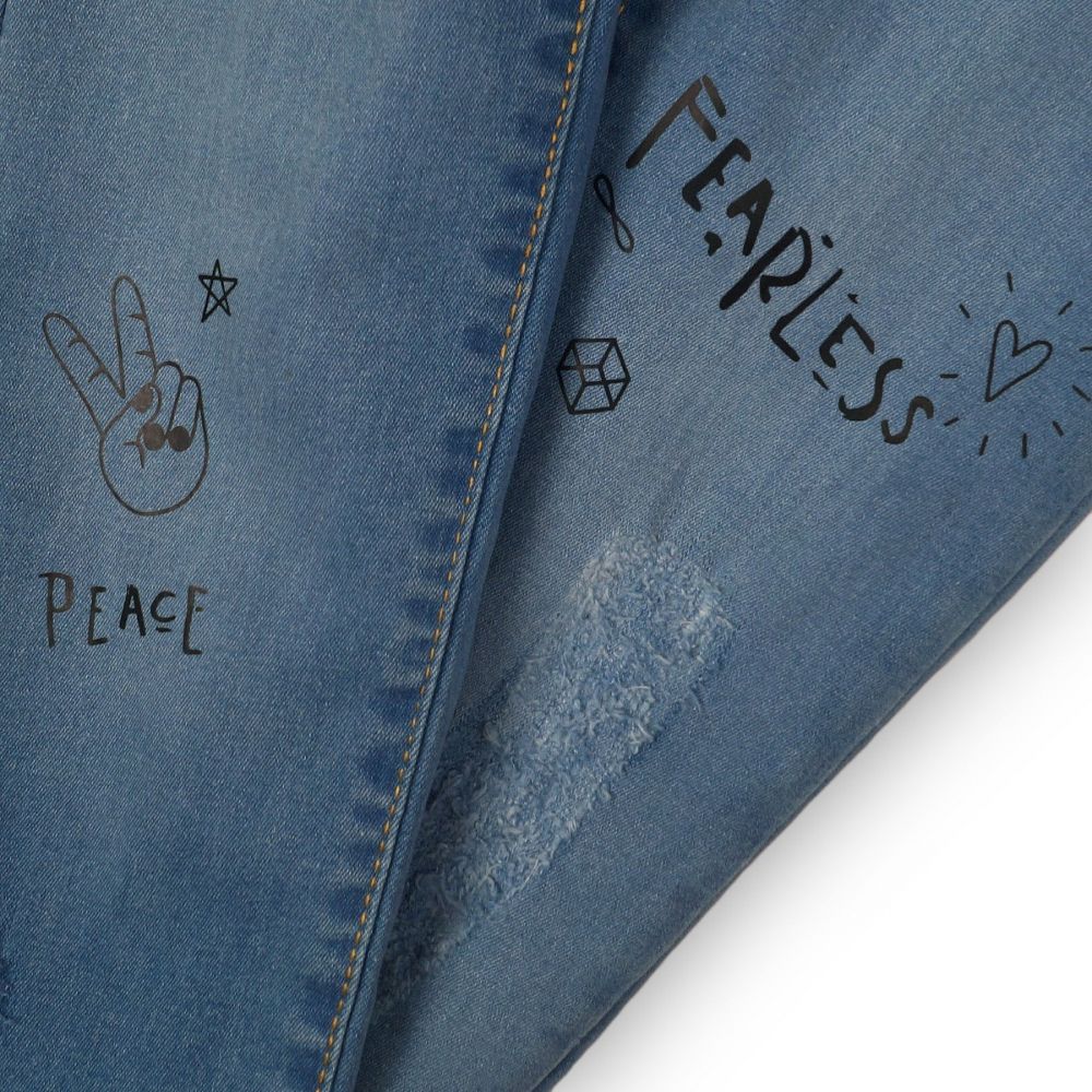 Pantaloni jeans cu detaliu de grafitti, Minoti Funhouse