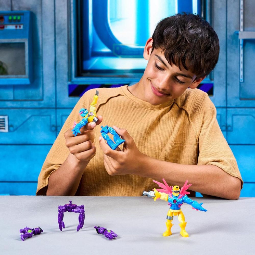 Set 2 figurine, Mr Beast Lab Hibrids, W2, Hyper Fusion, Shark Vs Banana-Man