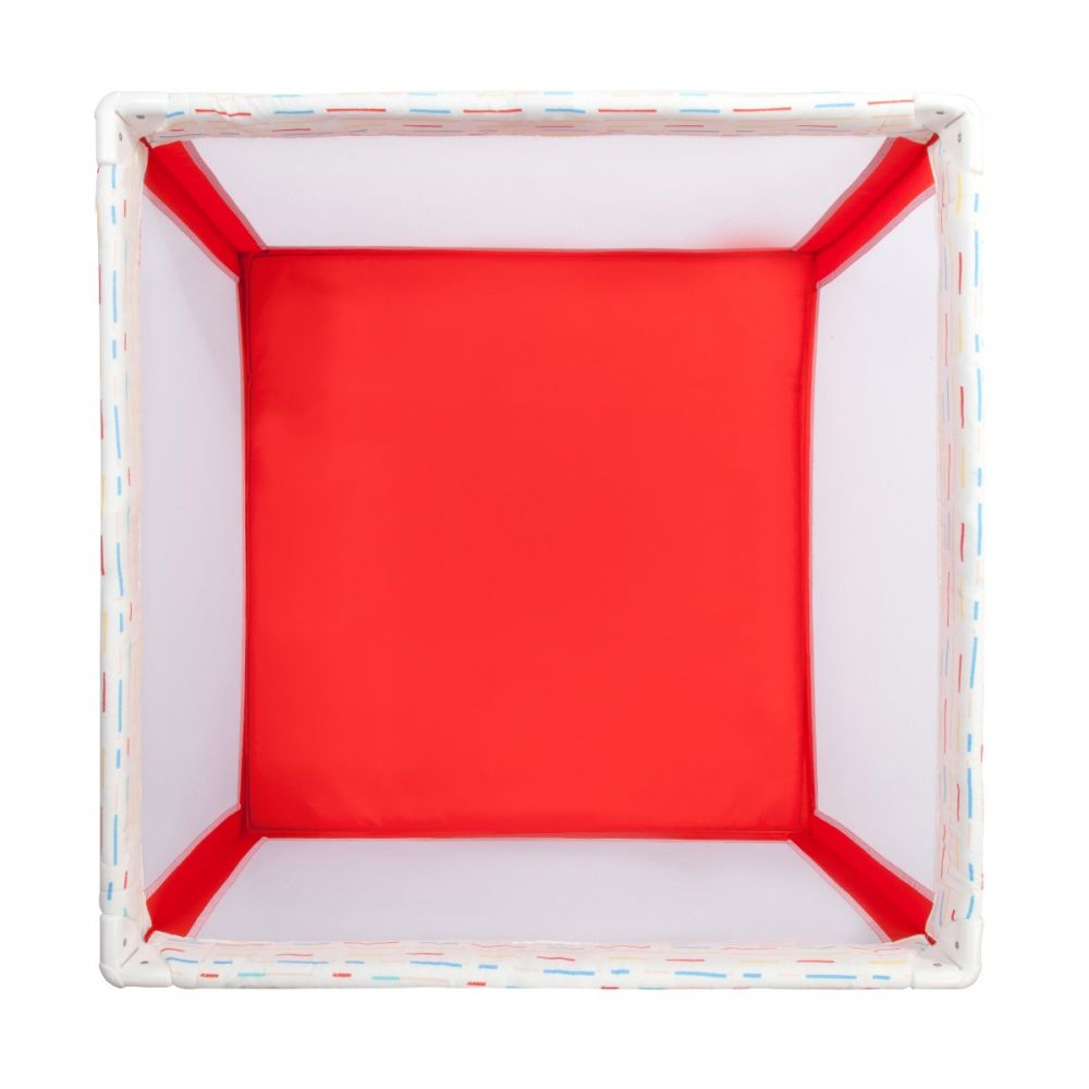 Tarc de joaca / Pat de voiaj Safety 1St Circus Red Lines, 100 x 100 cm, Rosu