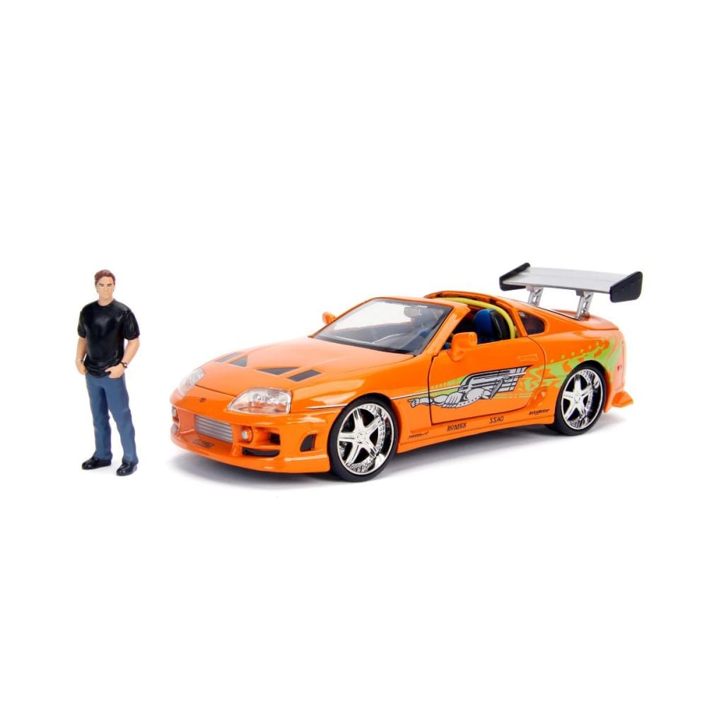 Set masina si figurina, Jada, Fast And Furious, 1995 Toyota Supra 1:24