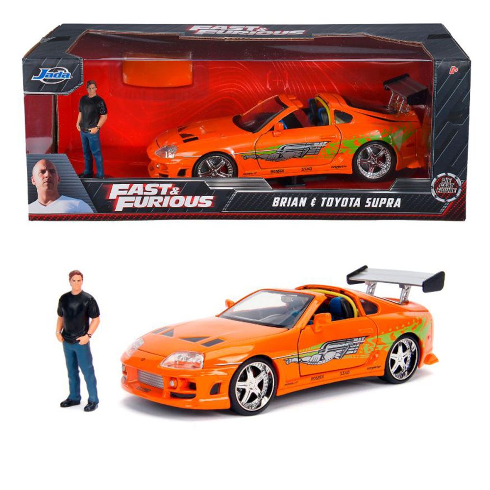 Set masina si figurina, Jada, Fast And Furious, 1995 Toyota Supra 1:24