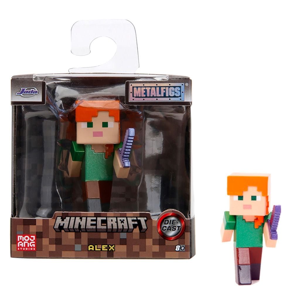 Figurina metalica, Jada, Minecraft, Alex, 6 cm