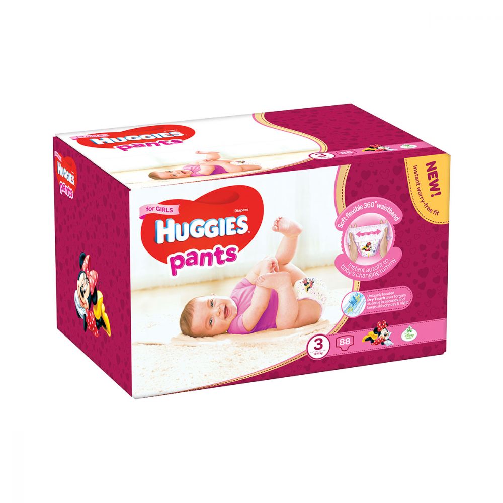 Scutece Huggies Pants Box Girls, Nr 3, 6 - 11 Kg, 88 buc