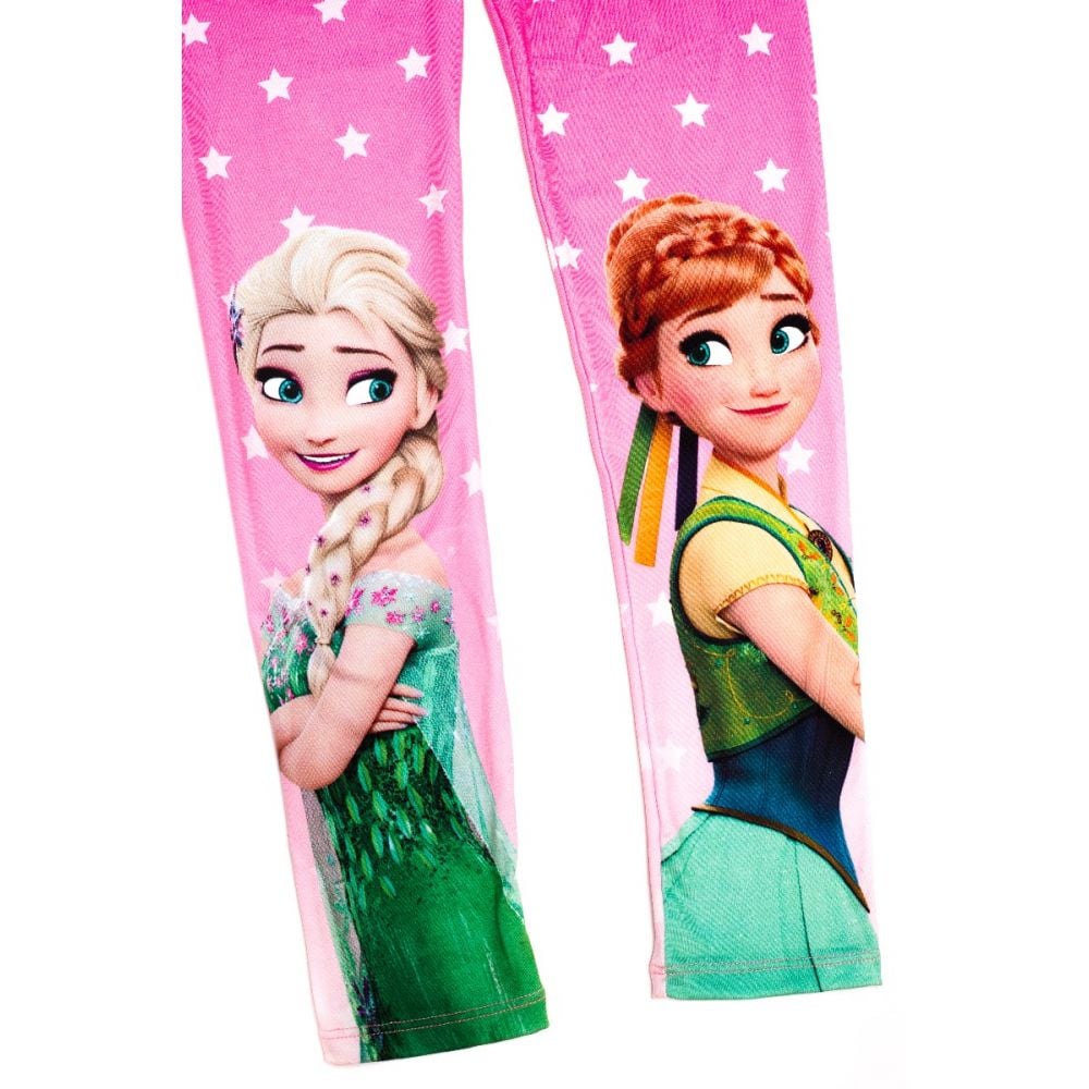 Colanti cu imprimeu Disney Frozen Anna si Elsa, Roz