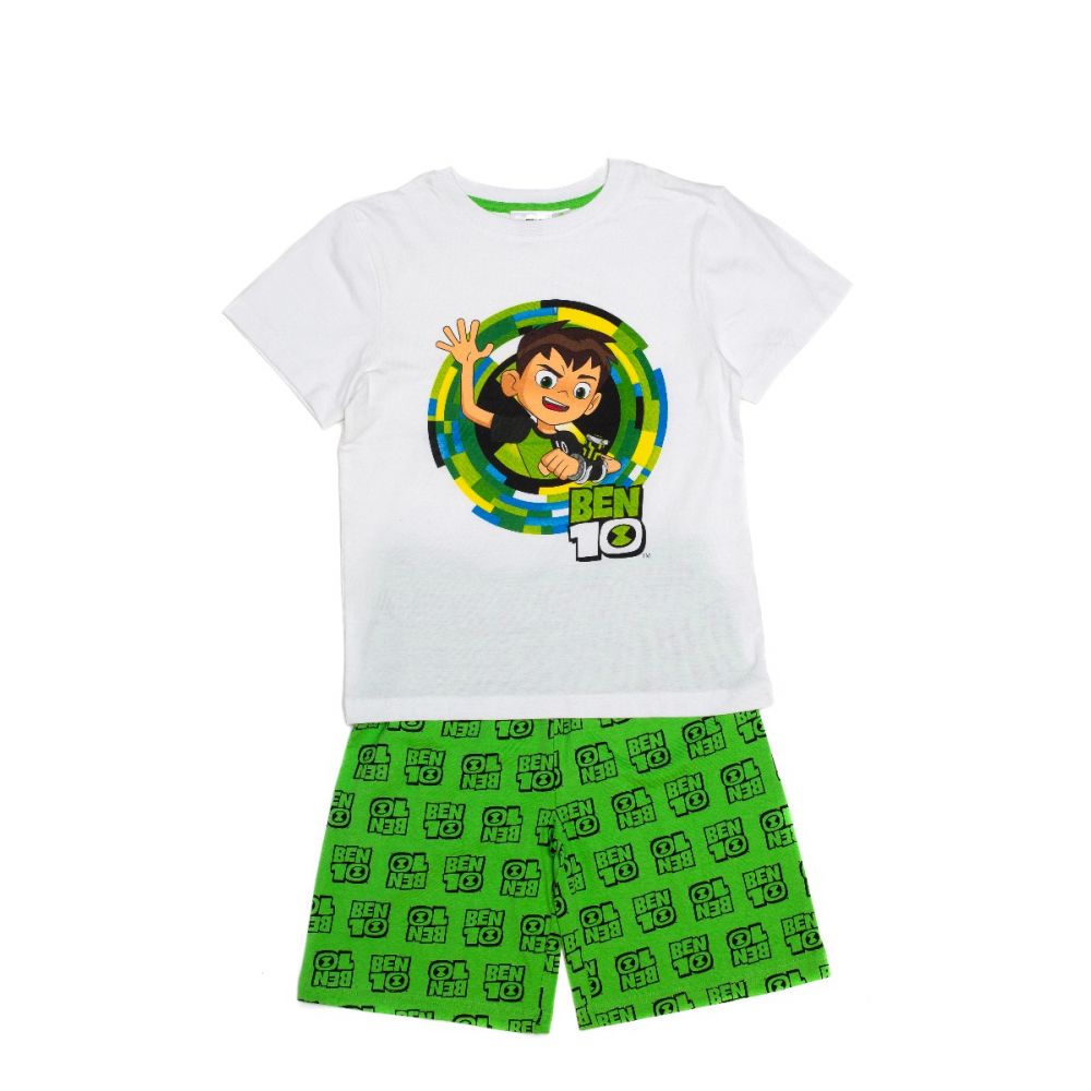 Pijama cu imprimeu frontal Ben 10, Verde