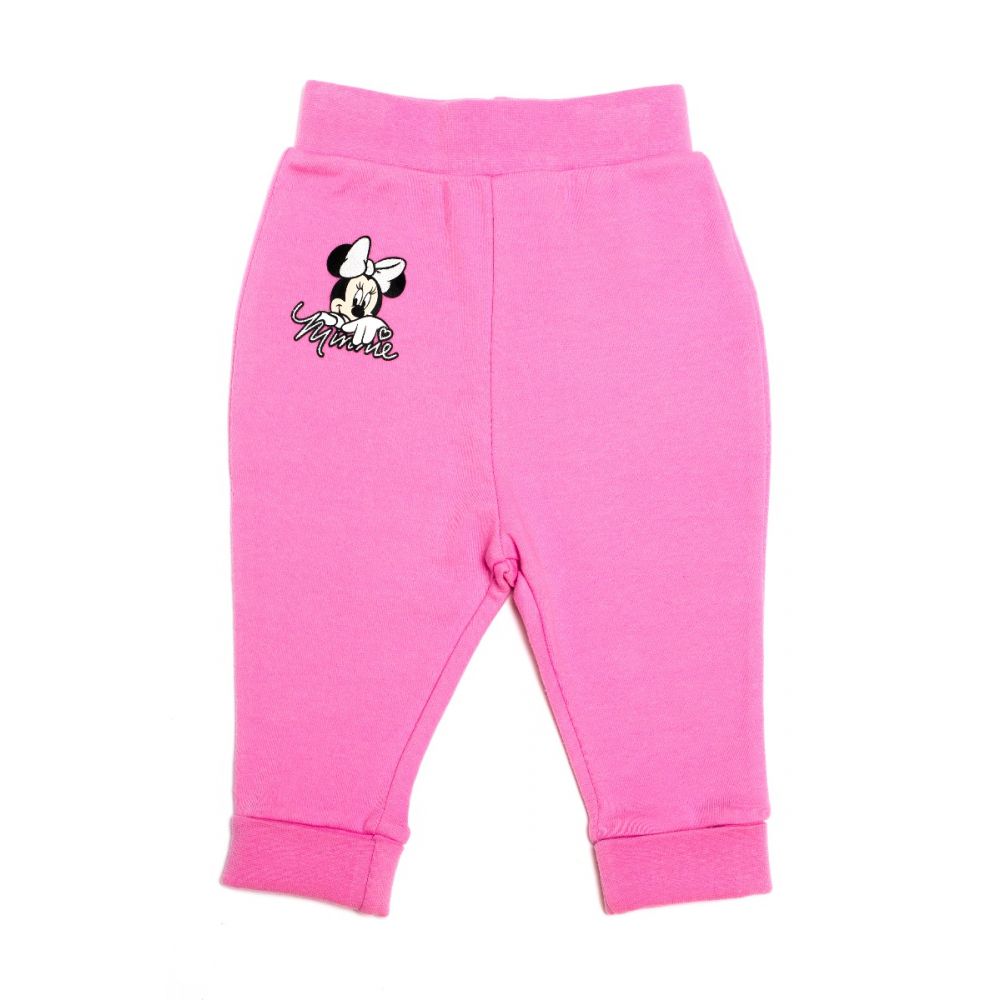Pantaloni lungi cu imprimeu Disney Minnie Mouse, Roz