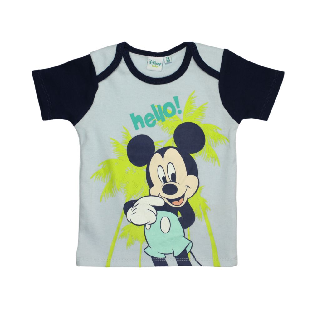 Tricou cu imprimeu Disney Mickey Mouse, Hello, Albastru