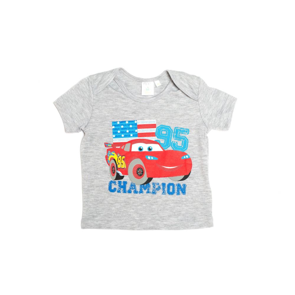 Tricou cu imprimeu frontal Cars, Champions, Gri