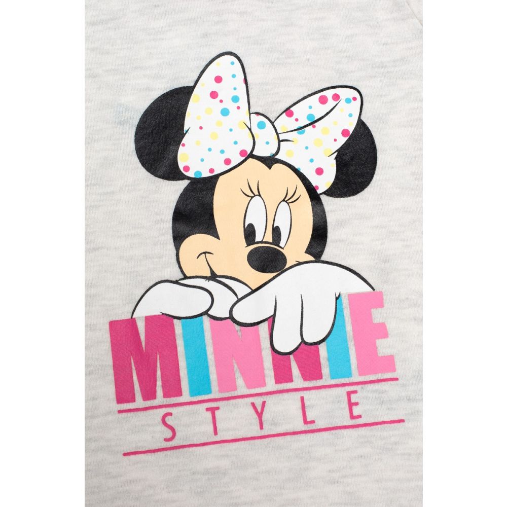 Tricou cu maneca scurta si imprimeu Disney Minnie, Gri, 29112321