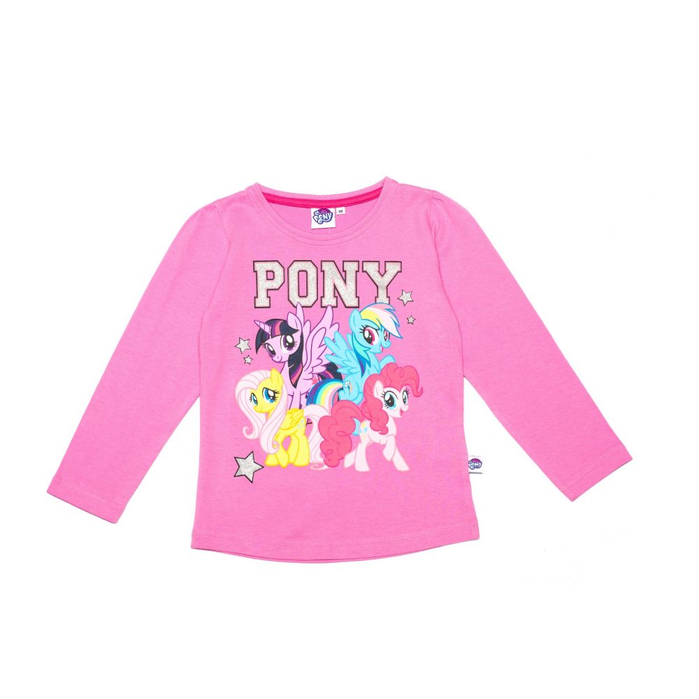 Tricou cu maneca lunga si imprimeu frontal My Little Pony, Roz 29112355