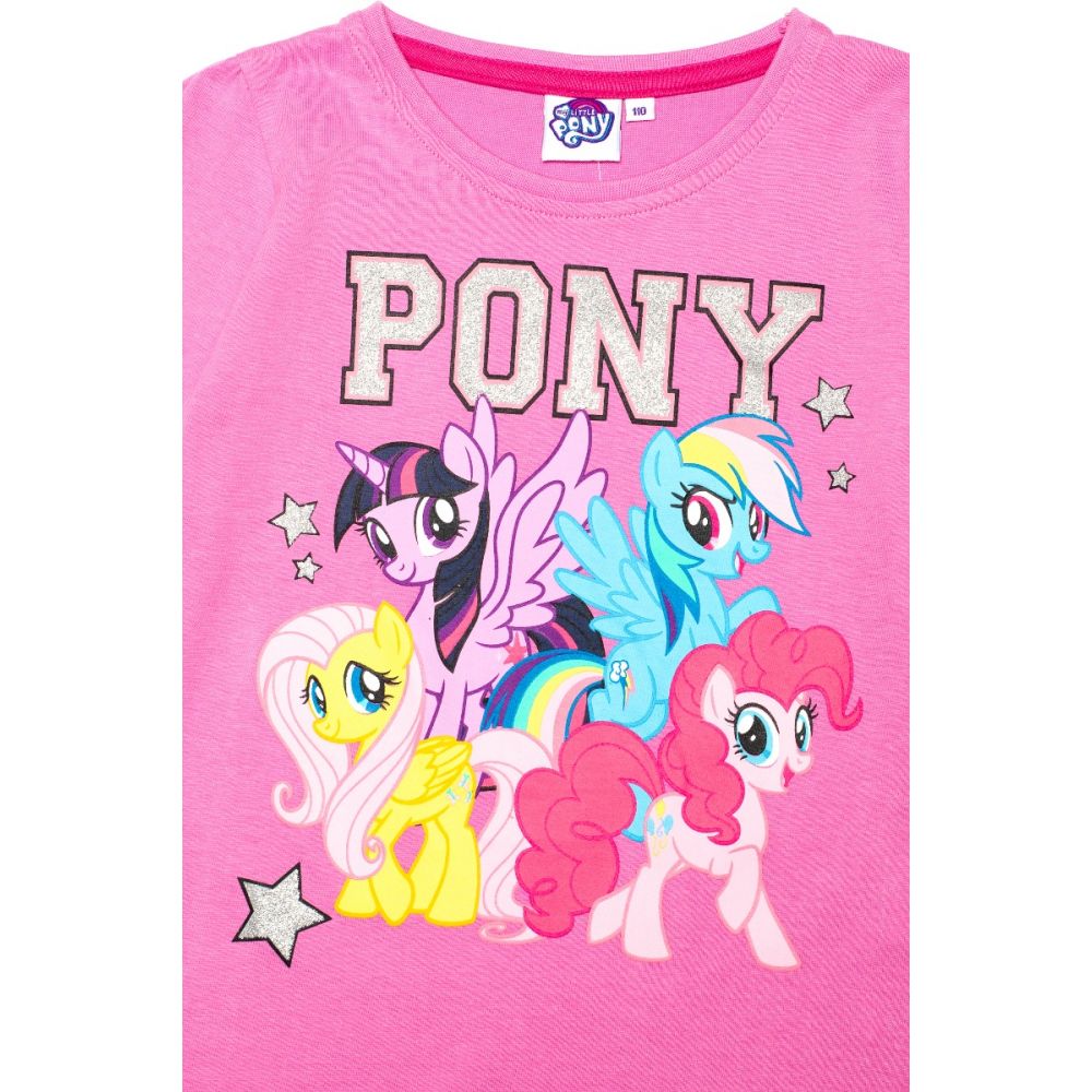 Tricou cu maneca lunga si imprimeu frontal My Little Pony, Roz 29112355