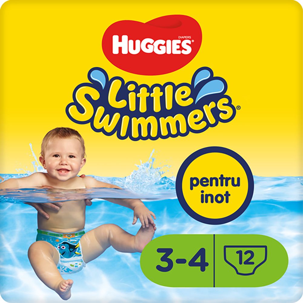 Scutece Huggies Little Swimmers, Nr 3-4, 7 - 15 Kg, 12 buc