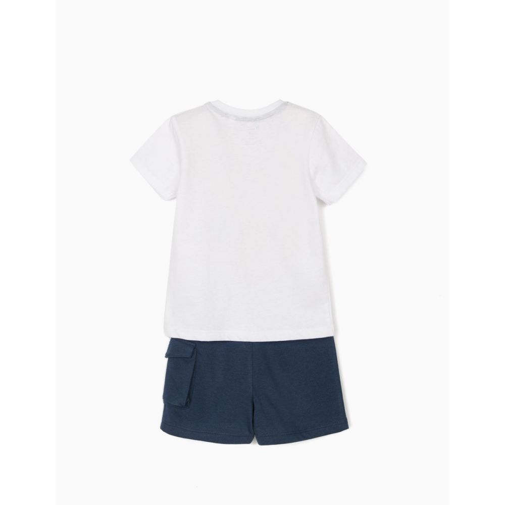 Set tricou cu maneca scurta si pantaloni scurti Zippy Space Mission