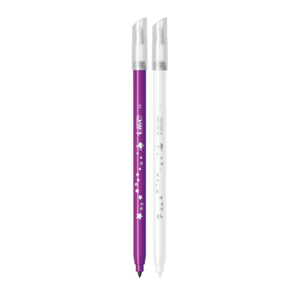 Set carioci multicolore si radiera Colour Erase Bic, P12
