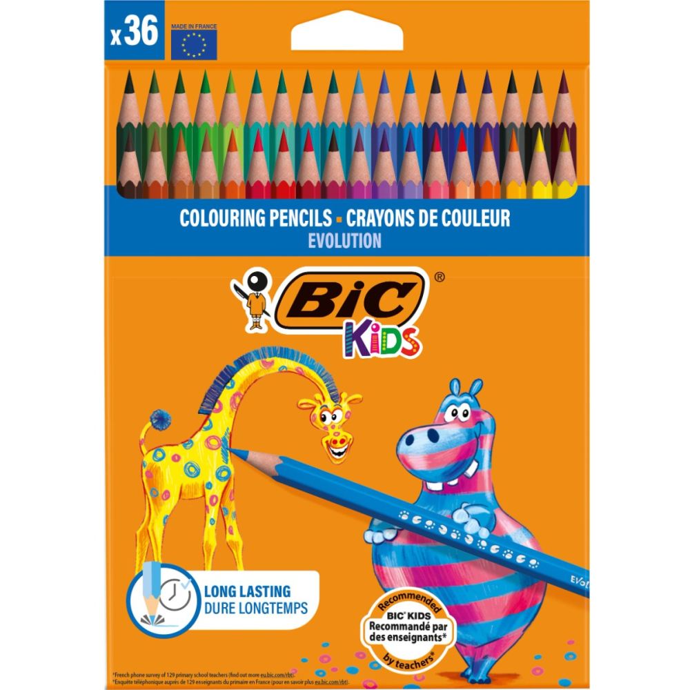 Set creioane colorate Evolution Bic, P36