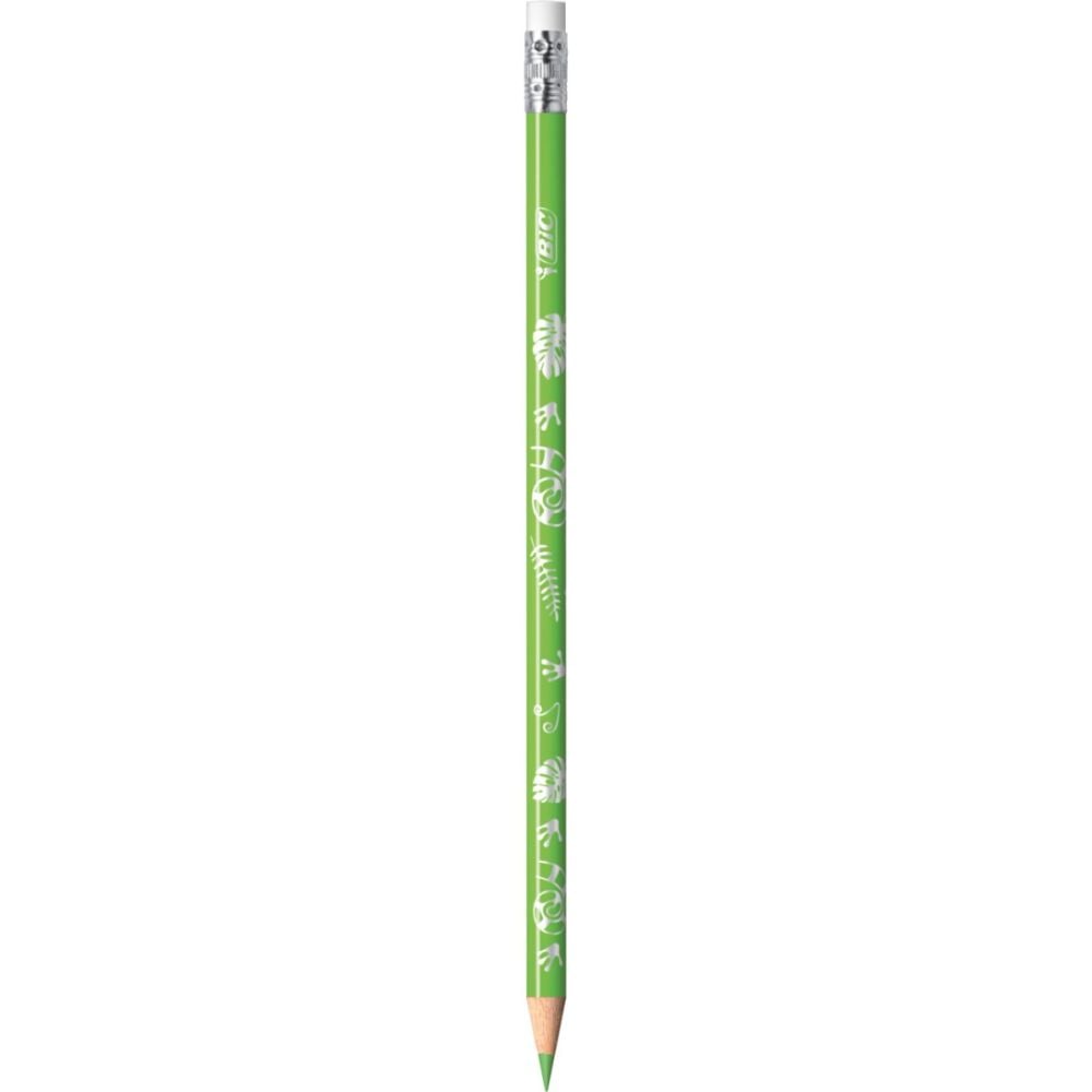Creioane colorate cu guma de sters Evolution Illusion Bic, 24 culori