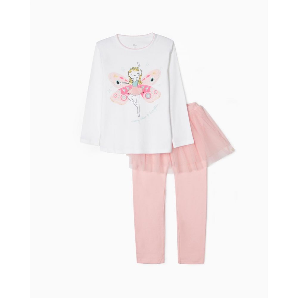 Pijama cu fusta din tulle, Zippy, Butterfly