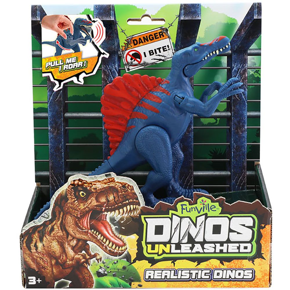 Jucarie interactiva Dinos Unleashed, Dinozaur, Albastru