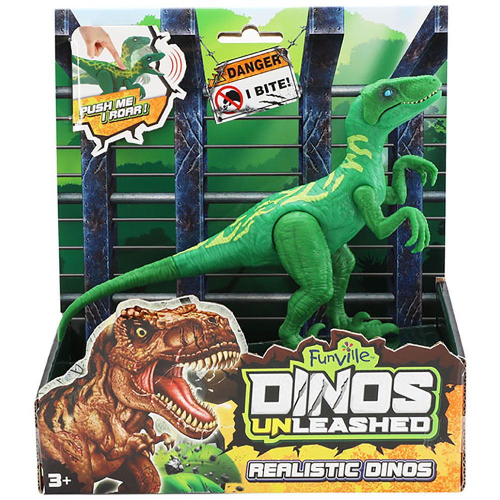 Jucarie interactiva Dinos Unleashed, Dinozaur, Verde