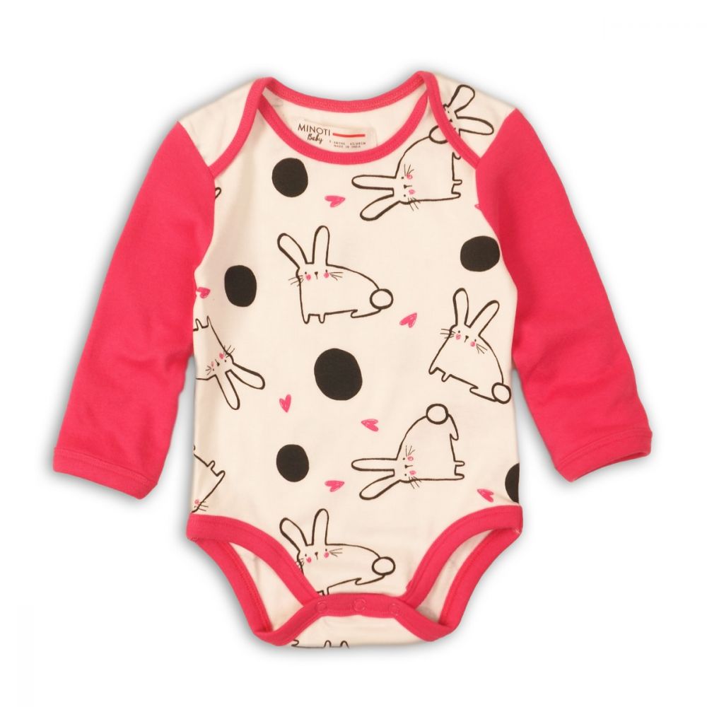Body cu maneca lunga si imprimeu Capsule Rabbit