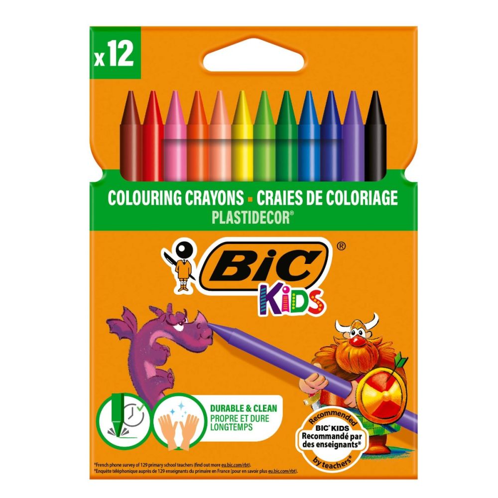Set creioane cerate Plastidecor Bic, P12 | Noriel