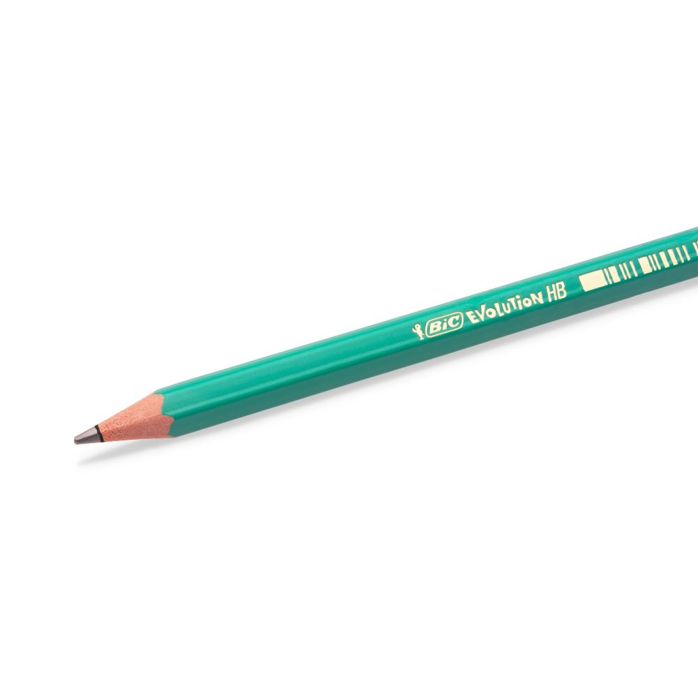 Set 4 creioane cu radiera Grafit Eco Evolution Bic, HB 2