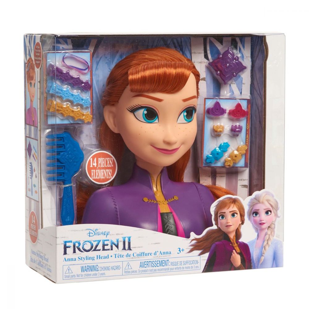 Papusa Anna Frozen 2, Styling Head - Manechin pentru coafat cu accesorii incluse
