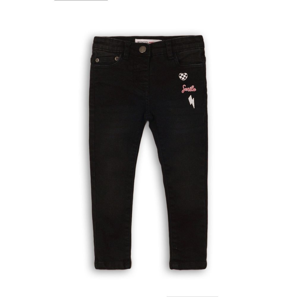 Pantaloni jeans skinny denim Minoti Mix, Negru