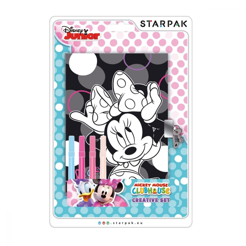 Set jurnal cu cheita si carioci Starpak, Disney Minnie Mouse