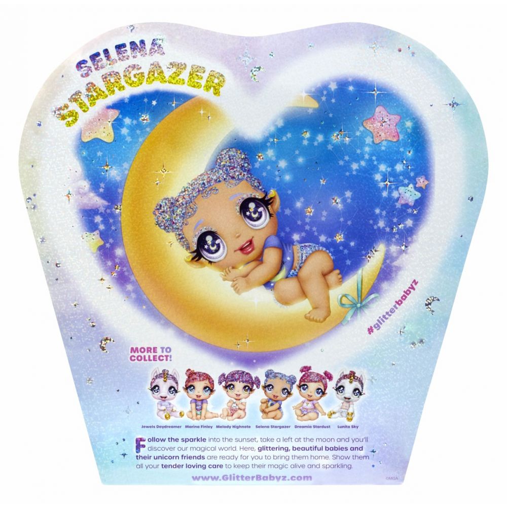 Papusa bebelus Glitter Baby Selena Stargazer, 580171EUC