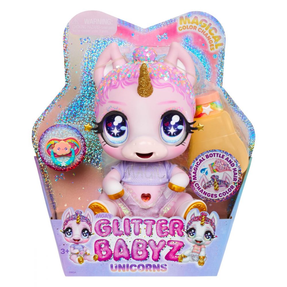 Papusa bebelus Glitter Babyz Unicorn, Rainbow Jewels Daydreamer, 581550EUC 