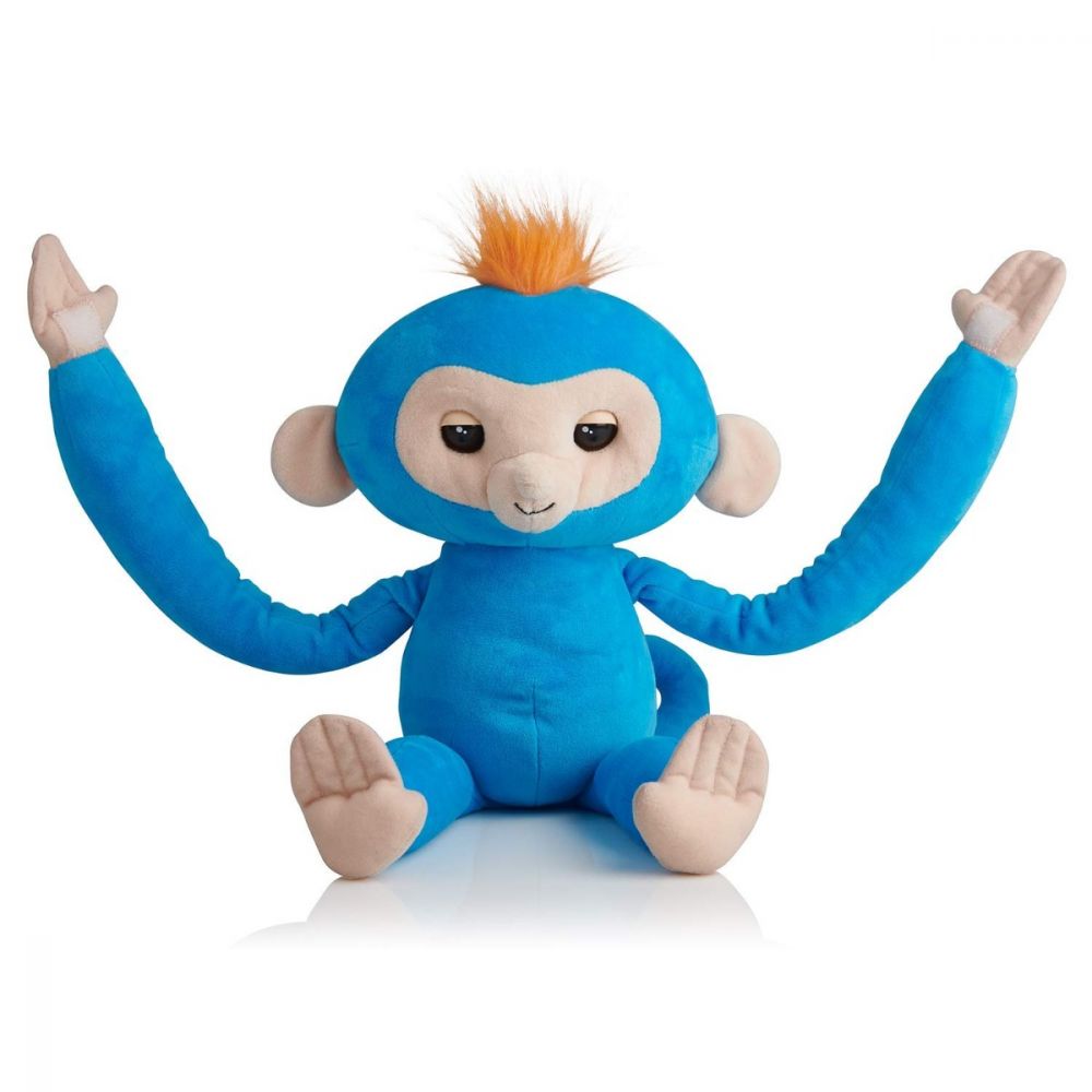 Jucarie de plus interactiva Fingerlings Hugs - Boris Monkey Turquoise