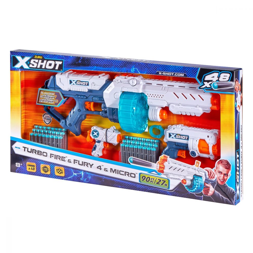 Blaster X-Shot Combo Pack Turbo Fire Fury, 48 proiectile