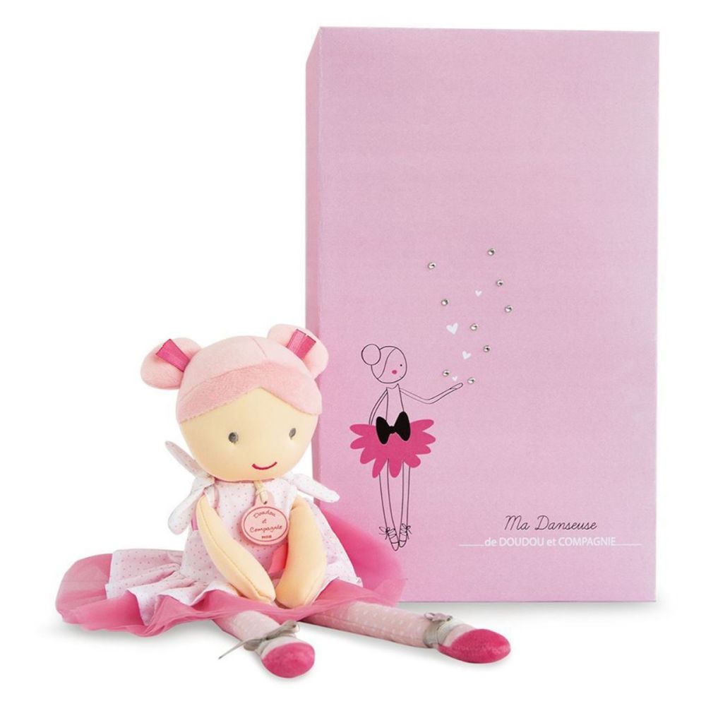 Papusa dansatoare din plus, Jolijou, Lily Rose, 36 cm, Roz