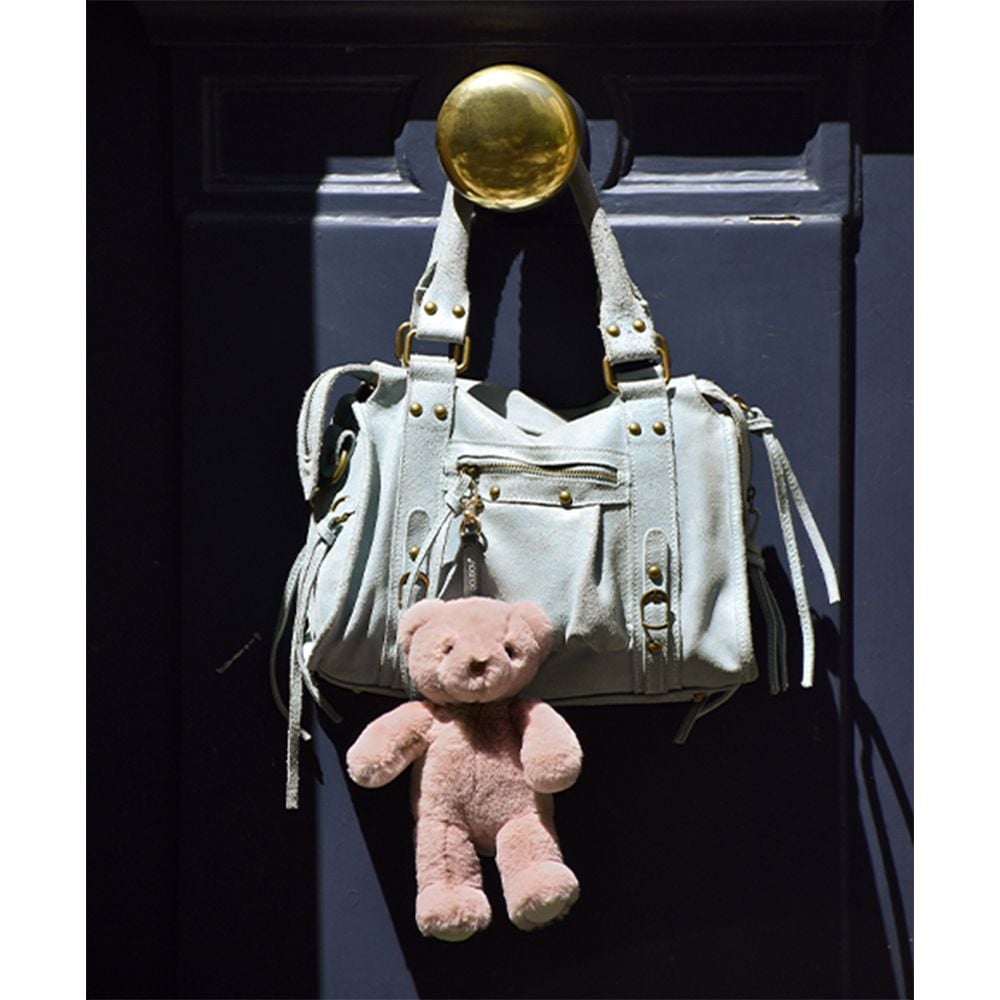 Jucarie de plus, Doudou, Breloc, Roz, 20 cm
