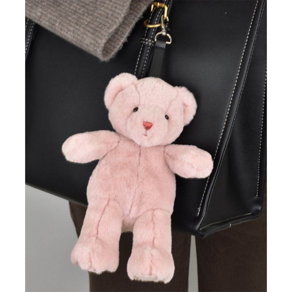 Jucarie de plus, Doudou, Breloc, Roz, 20 cm