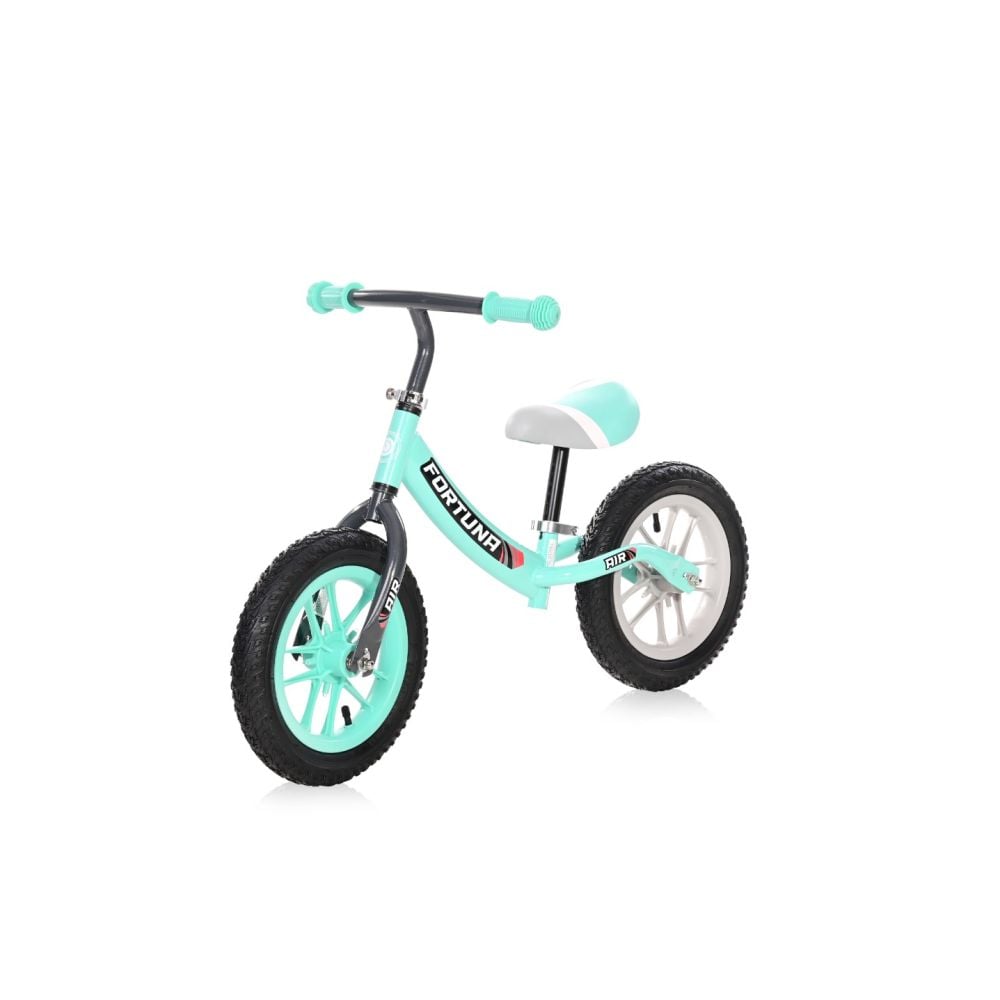 Bicicleta de echilibru, 2-5 ani, 12 inch, anvelope gonflabile, leduri, Lorelli Fortuna Air, Grey Green