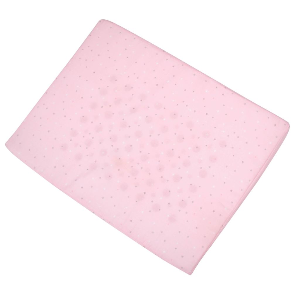 Perna inclinata antisufocare Air Comfort, 60 x 45 x 9 cm, husa detasabila si lavabila, Lorelli, Pink Sky