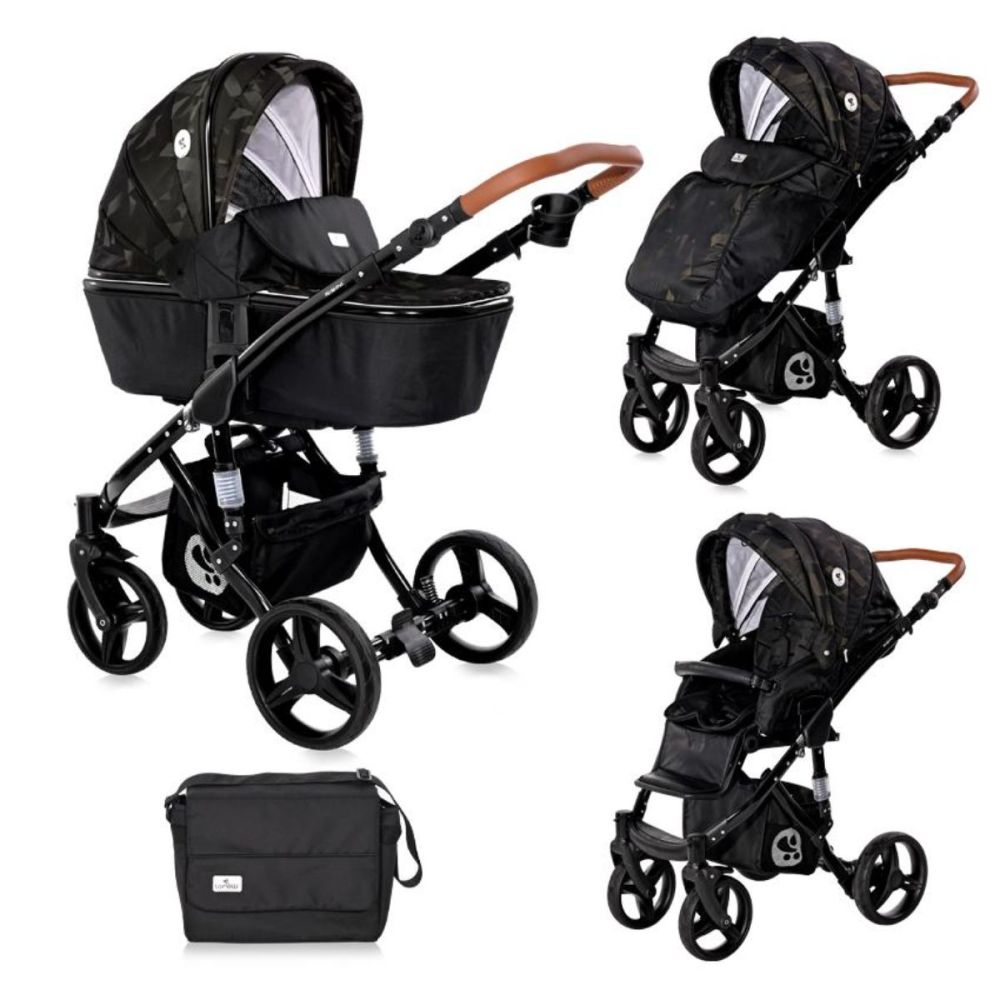 Set carucior, Lorelli, Rimini, 2 in 1, cos landou, Forest Green and Black