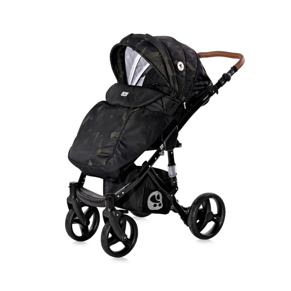 Set carucior, Lorelli, Rimini, 2 in 1, cos landou, Forest Green and Black