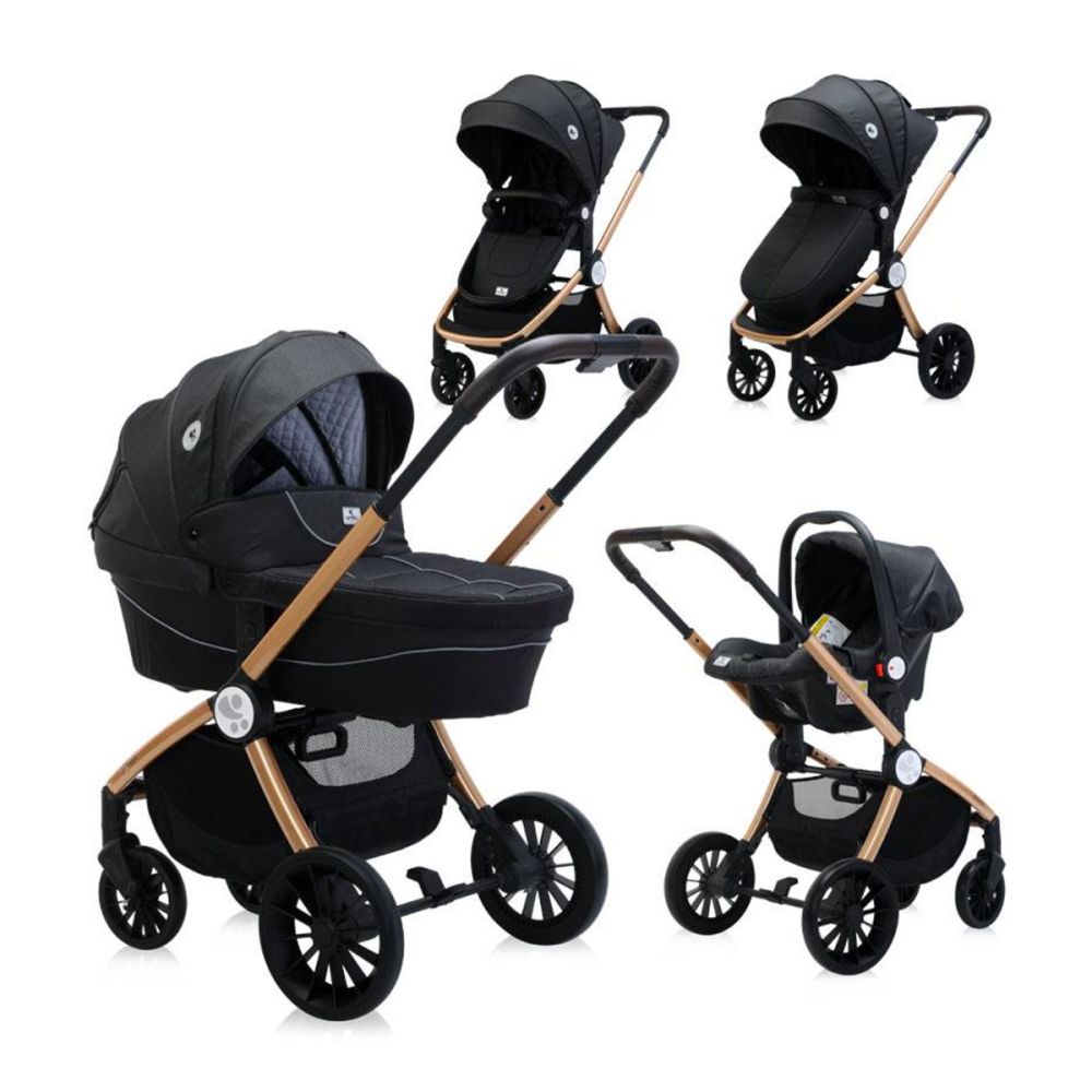 Set Carucior 3 in 1 Lorelli, Ramona Luxe Black