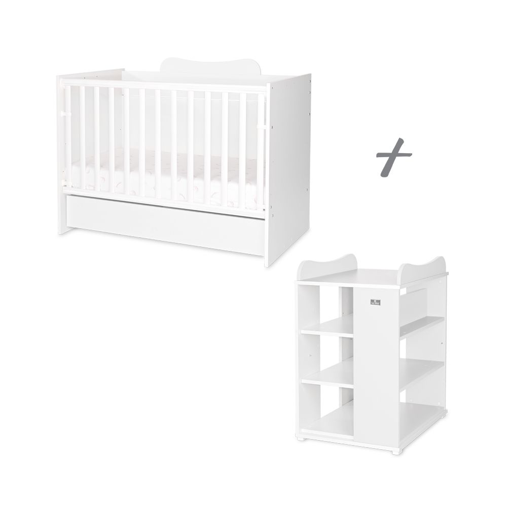 Patut modular multifunctional Lorelli, 5 configurari diferite, 190 x 72 cm, Multi White