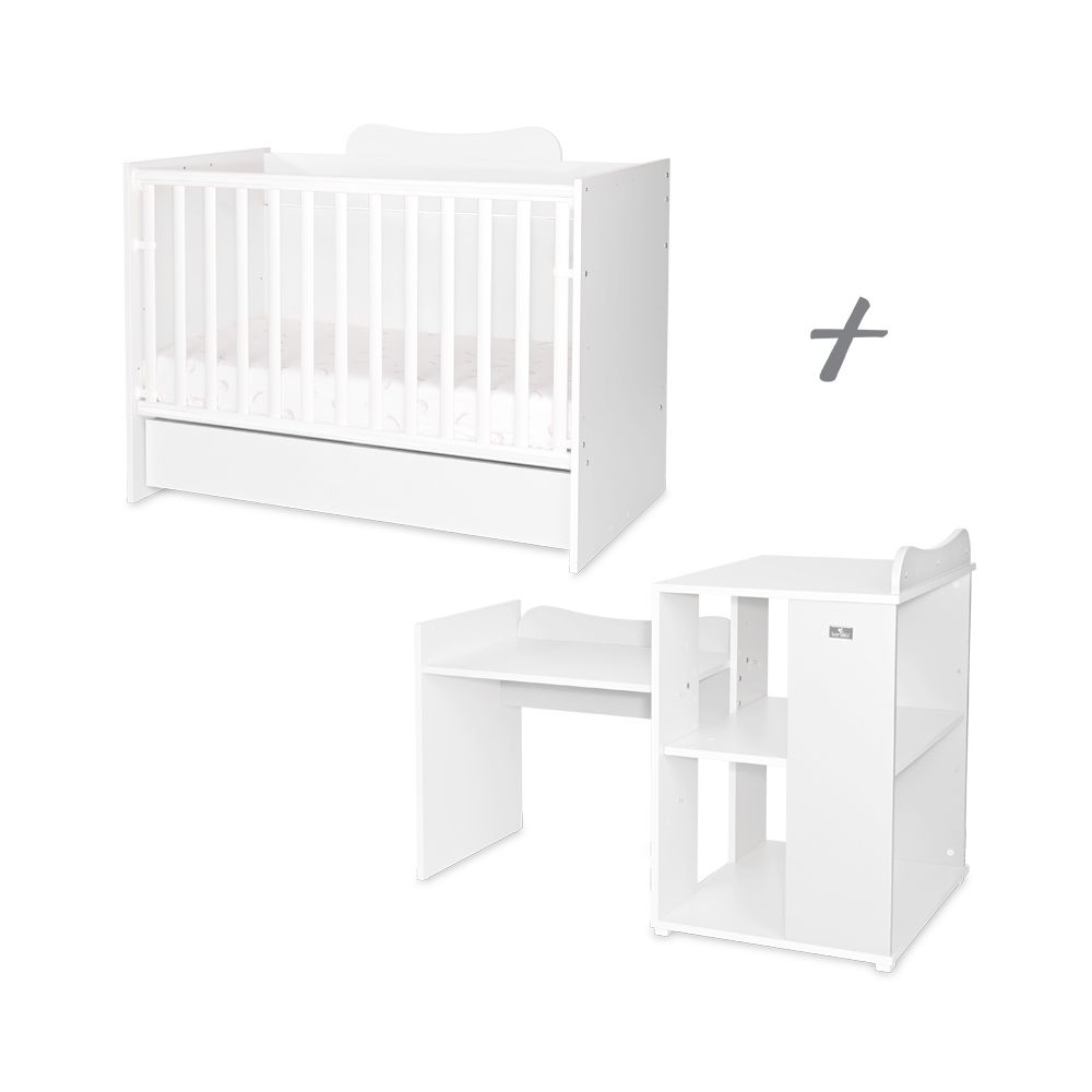 Patut modular multifunctional Lorelli, 5 configurari diferite, 190 x 72 cm, Multi White