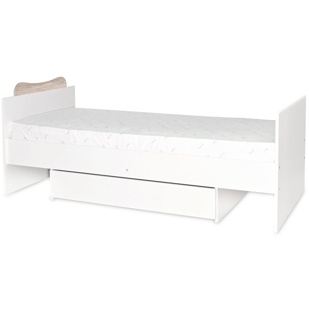 Patut modular multifunctional Lorelli, 5 configurari, diferite 190 x 72 cm, Multi White Coffe
