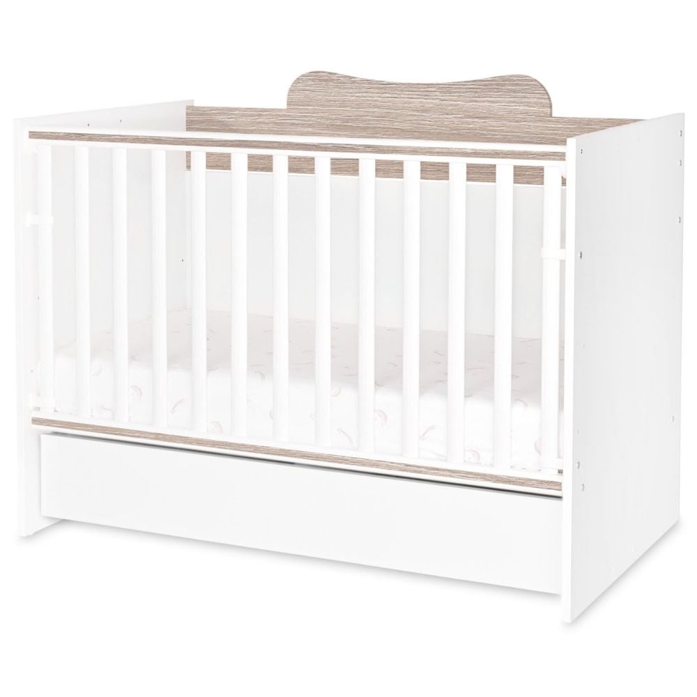 Patut modular multifunctional Lorelli, 5 configurari, diferite 190 x 72 cm, Multi White Coffe