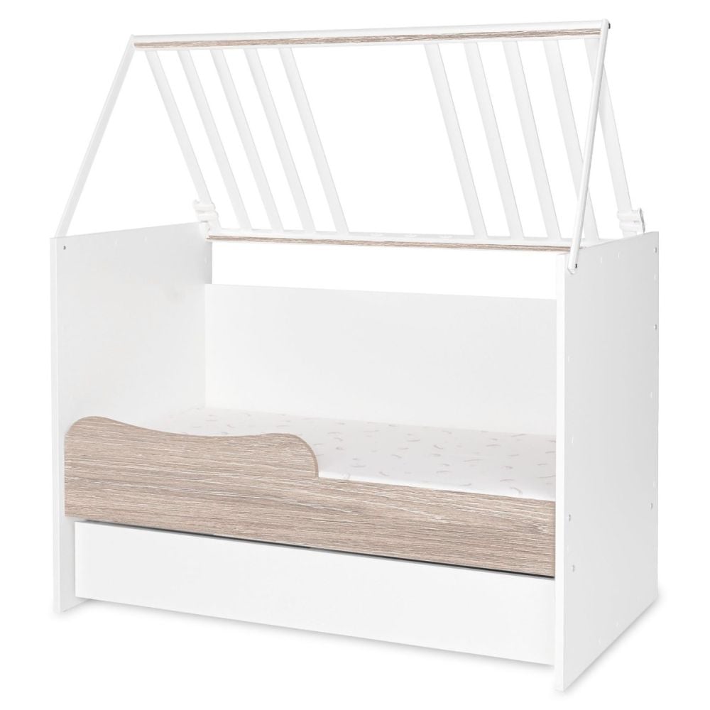 Patut modular multifunctional Lorelli, 5 configurari, diferite 190 x 72 cm, Multi White Coffe